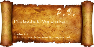 Ptatschek Veronika névjegykártya